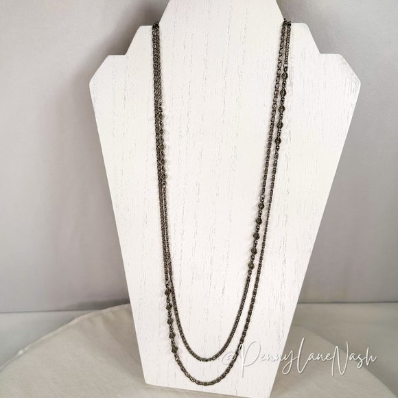 Vintage Jewelry - Vintage Twisted Rope Chain w/ Cube Spaced Necklace